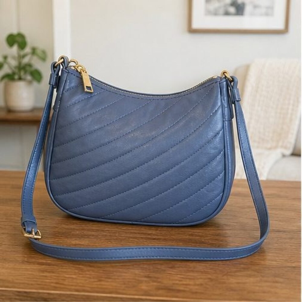 Slate Quilted Crossbody Bag